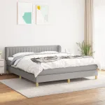 Pat continental, gri deschis, 180x200 cm, material textil GartenMobel Dekor