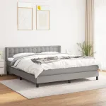 Pat continental, gri deschis, 180x200 cm, material textil GartenMobel Dekor