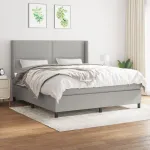 Pat continental, gri deschis, 180x200 cm, material textil GartenMobel Dekor