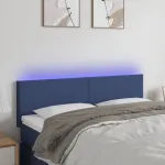 Tăblie de pat cu LED, crem, 144x5x78/88 cm, textil GartenMobel Dekor