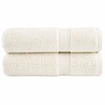 Prosoape de mâini premium SOLUND 2 buc. crem 50x100cm 600 gsm GartenMobel Dekor
