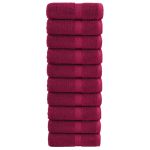 Prosoape mâini premium SOLUND 10 buc bordo 30x30 cm 600gsm GartenMobel Dekor