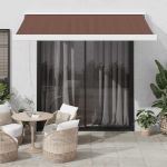 Copertina retractabilă automat, maro, 300x250 cm GartenMobel Dekor