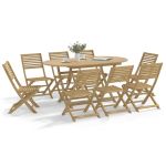 Set mobilier de grădină, 9 piese, lemn masiv de acacia GartenMobel Dekor