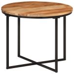 Măsuță de cafea, 55x55x45 cm, lemn masiv de acacia și fier GartenMobel Dekor