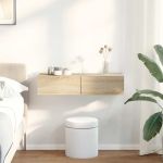 Raft de perete cu sertare Stejar Sonoma lemn prelucrat GartenMobel Dekor