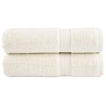 Prosoape de duș premium SOLUND 2 buc. crem 70x140 cm 600 gsm GartenMobel Dekor