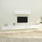 Set dulap TV, 6 piese, alb, lemn prelucrat GartenMobel Dekor