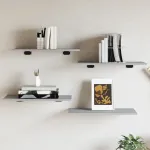 Rafturi de perete, 4 buc., gri sonoma, 60x30x1,5 cm, lemn GartenMobel Dekor