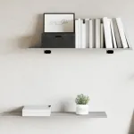 Rafturi de perete, 4 buc., gri sonoma, 80x20x1,5 cm, lemn GartenMobel Dekor