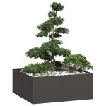 Jardinieră Negru 100x100x40 cm Oțel GartenMobel Dekor
