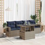 Set mobilier de grădină cu perne, 5 piese,poliratan/lemn acacia GartenMobel Dekor