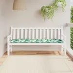 Pernă bancă de grădină model frunze, 180x50x7 cm, textil oxford GartenMobel Dekor