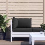 Perne de canapea din paleți, 3 buc., negru, material textil GartenMobel Dekor