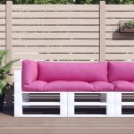 Perne pentru paleți, 3 buc., roz, țesătură oxford GartenMobel Dekor
