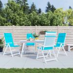 Perne scaun cu spătar înalt, 4 buc, turcoaz, țesătură Oxford GartenMobel Dekor