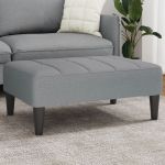Taburet, gri deschis, 77x55x31 cm, material textil GartenMobel Dekor
