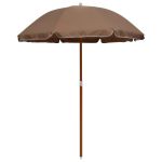 Umbrelă de soare de grădină, stâlp din oțel, taupe, 180 cm GartenMobel Dekor