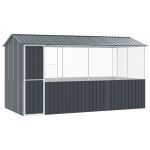 Cușcă pentru păsări  Antracit 215x78x200 cm Oțel galvanizat GartenMobel Dekor