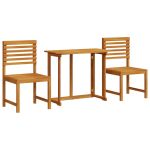 Set Bistro Grădină 3 Piese Lemn Masiv Acacia GartenMobel Dekor