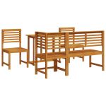 Set de masă pentru curte, 5 piese, din lemn masiv de acacia GartenMobel Dekor