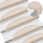 Covorașe pentru trepte scară, 15 buc., gri taupe, 56x17x3 cm GartenMobel Dekor
