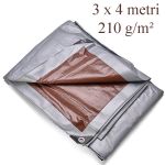 Prelata ranforsata impermeabila 3x4 m, densitate 210g/mp, protectie uv+, ochiuri otel 12 mm, pe MultiMark GlobalProd