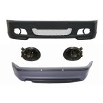 Body Kit Bara fata Bara spate cu PDC BMW Seria 3 E46 4D (1998-2004) si Proiectoare de culoare Fumuriu M-technik Design Performance AutoTuning
