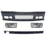Pachet Exterior BMW Seria 3 E36 (1992-1997) cu Proiectoare Faruri Ceata Crom si Difuzor Bara Spate M3 Look Performance AutoTuning