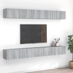 Comode TV, 8 buc., gri sonoma, 60x30x30 cm, lemn prelucrat GartenMobel Dekor