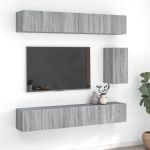 Set comode TV, 7 piese, gri sonoma, lemn compozit GartenMobel Dekor