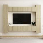 Set de dulapuri TV, 10 piese, stejar sonoma, lemn prelucrat GartenMobel Dekor
