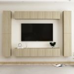 Set de dulapuri TV, 10 piese, stejar sonoma, lemn prelucrat GartenMobel Dekor