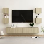 Set de dulapuri TV, 7 piese, stejar sonoma, lemn prelucrat GartenMobel Dekor