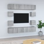 Set dulapuri TV, 10 piese, gri sonoma, lemn compozit GartenMobel Dekor
