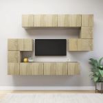 Set dulapuri TV, 10 piese, stejar sonoma, lemn prelucrat GartenMobel Dekor