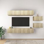 Set dulapuri TV, 8 piese, stejar sonoma, lemn prelucrat GartenMobel Dekor