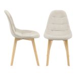 Scaune bucatarie Kopparberg B set 2 buc bej [en.casa] HausGarden Leisure