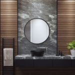 Oglinda de perete rotunda Modugno 50 cm negru [en.casa] HausGarden Leisure