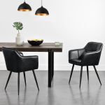 Scaun bucatarie Birmingham 81x57x53cm negru [en.casa] HausGarden Leisure