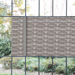 Set 4 bucati folie gard  Jesteburg 140 m PVC gri efect ratan [en.casa] HausGarden Leisure