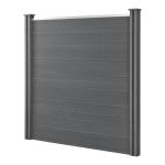 [neu.holz] Gard AAWP-99X3 Model 2, 183 x 187 cm, WPC lemn/plastic, gri HausGarden Leisure