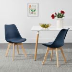 Scaune design Tori set 2 buc 81 x 49 x 57cm albastru [en.casa] HausGarden Leisure