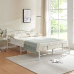 Pat metalic Agnes 208x146x84cm alb [en.casa] HausGarden Leisure