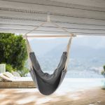 [casa.pro]® Hamac fotoliu gri 100 x 100 cm HausGarden Leisure