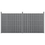 [neu.holz]® Gard Jupiter 2 panouri, 185 x 376 cm, WPC, gri HausGarden Leisure