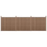 [neu.holz]® Gard Jupiter 3 panouri, 185 x 562 cm, WPC, maro HausGarden Leisure