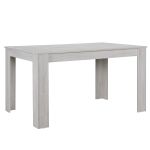 Set Alma EWHG masa cu 6 scaune culoarea stejarului alb/gri deschis/negru [en.casa] HausGarden Leisure