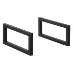 [en.casa]® Set 2 bucati picioare mobilier ACTL-3802, 45 x 20 cm, otel sinterizat, negru mat, 50 Kg, montabile pe perete, cu accesorii montare HausGarden Leisure