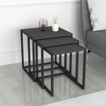 Satztisch Sunnfjord 3er Set Anthrazit [en.casa] HausGarden Leisure
